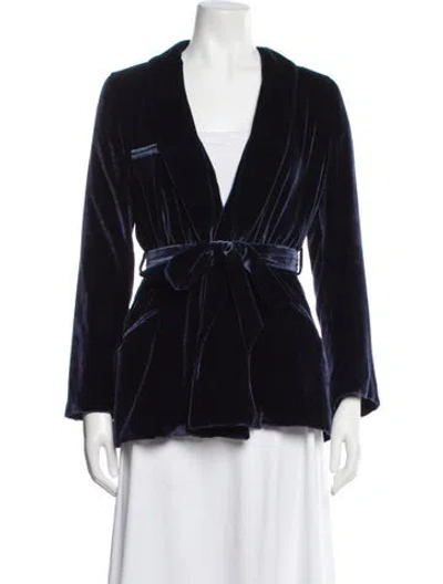Pre-owned Reformation Evening Jacket In Blue