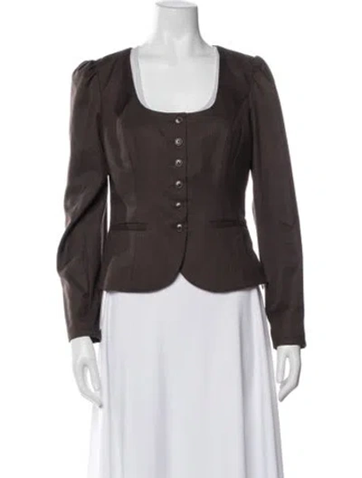 Pre-owned Reformation Evening Jacket In Brown