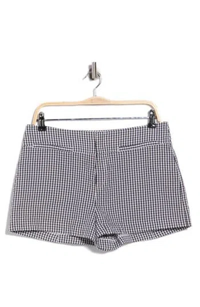 Reformation Everett Gingham Shorts In Black And White Check