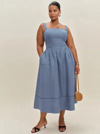 Reformation Everett Linen Dress Es