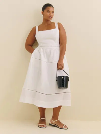 REFORMATION EVERETT LINEN DRESS ES