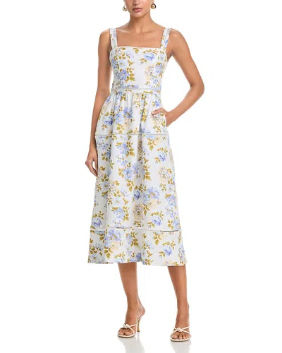 Reformation Everett Linen Dress In Multi