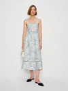 Reformation Everett Linen Dress In Blue