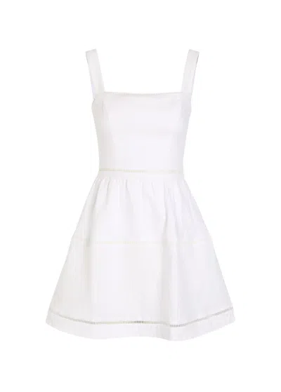 Reformation Everett Linen Mini Dress In White