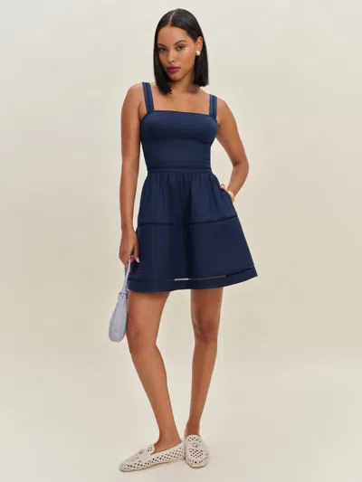 Reformation Everett Mini Linen Dress