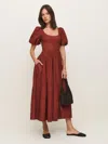 Reformation Everlyn Dress In Fig Jam