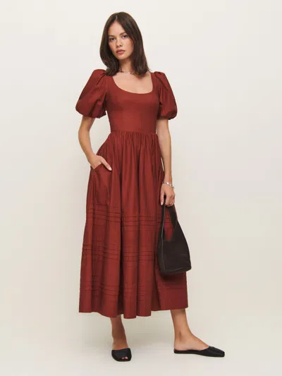Reformation Everlyn Dress In Fig Jam
