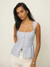 REFORMATION EVIE LINEN TOP