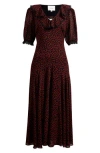 Reformation Evra Lace Trim Maxi Dress