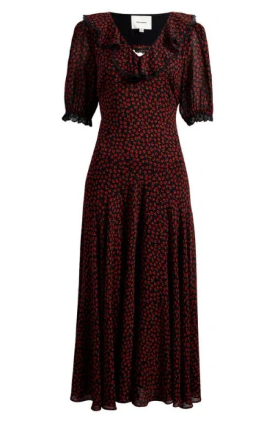 Reformation Evra Lace Trim Maxi Dress In Rowan