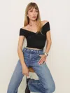 Reformation Ezlynn Knit Top In Black