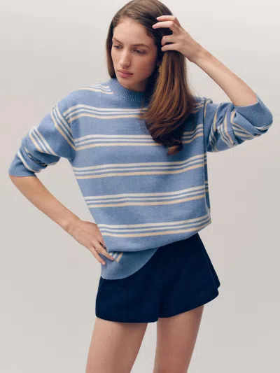 Reformation Fabian Crew Sweater Blue Xl