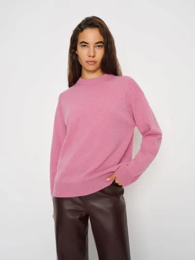 Reformation Fabian Regenerative Wool Crew In Pink