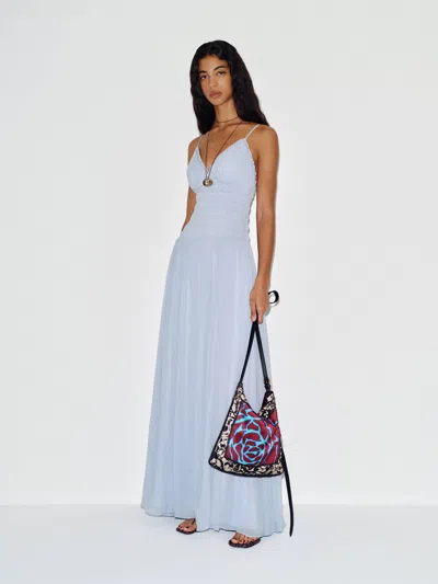 Reformation Fatima Dress Cloud Blue Xs
