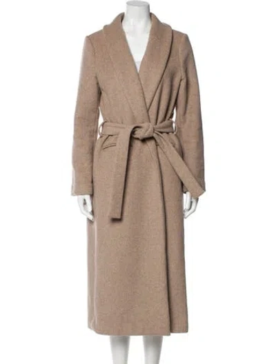 Pre-owned Reformation Faux Fur Coat In Neutral