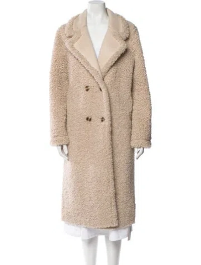 Pre-owned Reformation Faux Fur Coat In Neutral