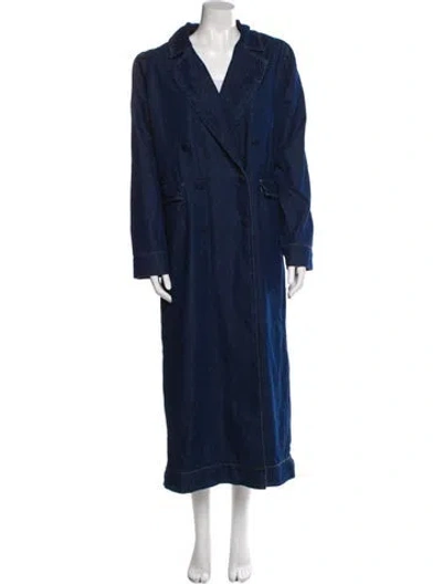 Pre-owned Reformation Faux Fur Coat W/ Tags In Blue