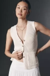 Reformation Faye Cotton Sweater Tank Top In White