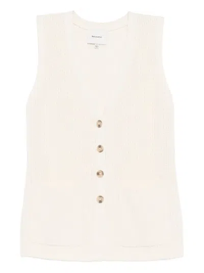 Reformation Faye Sweater In White