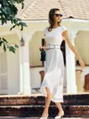 Reformation Felipe Belted Linen Dress