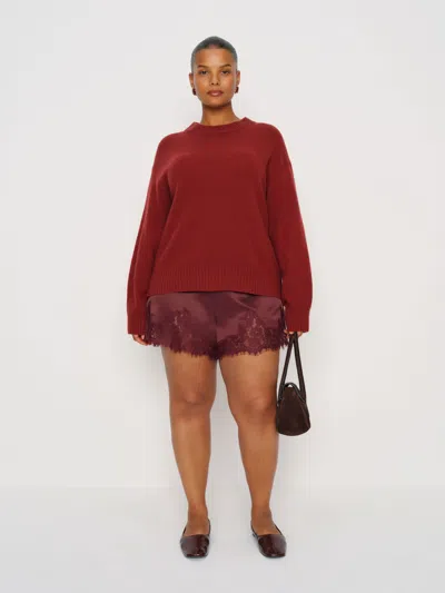 Reformation Fern Satin Short Es In Purple