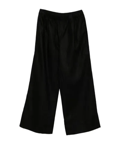 Reformation Fernando Linen Trousers In Black