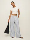 Reformation Petites Fernando Linen Pant In Antibes Stripe