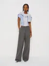 Reformation Fernando Wide Leg Pant In Gray