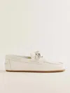 Reformation Fia Soft Loafer In White Leather