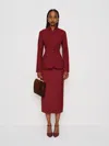 Reformation Fig Preserve Skirt In Burgundy