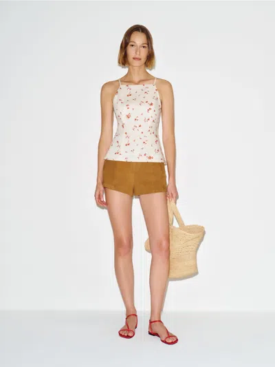 Reformation Top En Lin Finley Ivoire 34 In Neutral