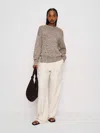 Reformation Finley Oversized Cotton Crew In Brown