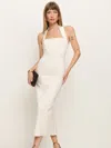 Reformation Finnian Knit Dress In Fior Di Latte