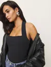 Shop Reformation Finnian Knit Top In Black