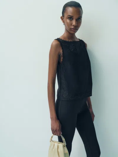 Reformation Fiorella Top Black 8