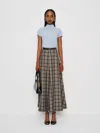 Reformation Womens Plaid First Light Check-pattern Woven Maxi Skirt In Neutral