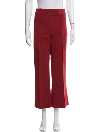 Pre-owned Reformation Flared Pants In Red