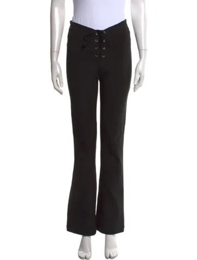 Pre-owned Reformation Flared Pants In Black