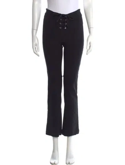 Pre-owned Reformation Flared Pants In Black