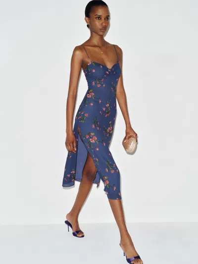 Reformation Floraison Dress Blue 10