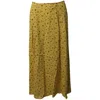 Reformation Floral Flowy Midi Skirt In Yellow Viscose In Yellow