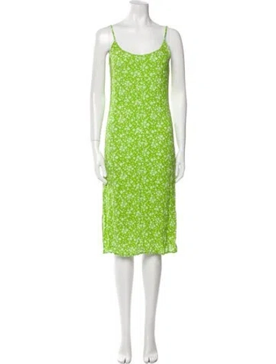Pre-owned Reformation Floral Print Knee-length Dress In Multi