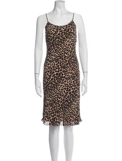 Pre-owned Reformation Floral Print Long Dress In Neutral