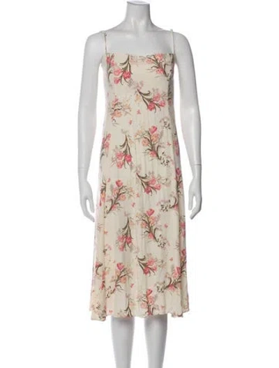 Pre-owned Reformation Floral Print Midi Length Dress