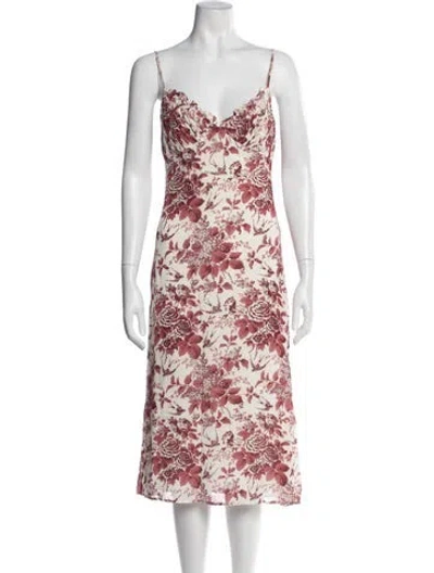 Pre-owned Reformation Floral Print Midi Length Dress