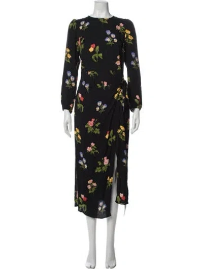 Pre-owned Reformation Floral Print Midi Length Dress In Multi