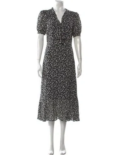 Pre-owned Reformation Floral Print Midi Length Dress In Multi