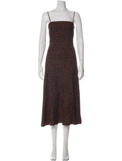 Pre-owned Reformation Floral Print Midi Length Dress In Multi