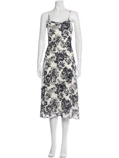 Pre-owned Reformation Floral Print Midi Length Dress In Multi