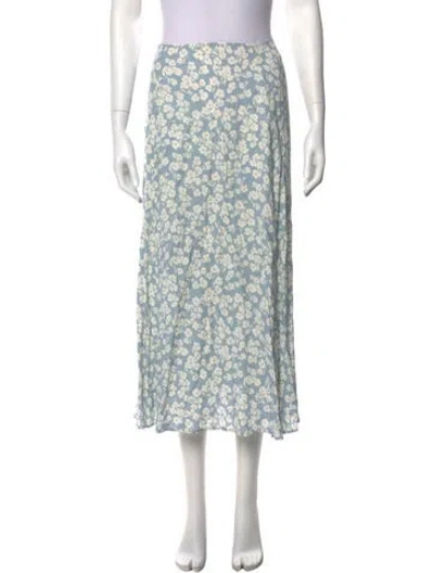Pre-owned Reformation Floral Print Midi Length Skirt